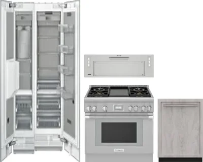 5 Piece Package Includes Refrigerator, Freezer, Range, Hood And Dishwasher