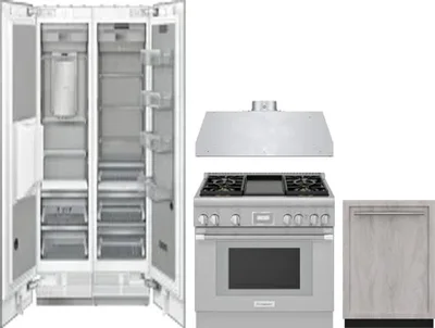 5 Piece Package Includes Refrigerator, Freezer, Range, Hood And Dishwasher