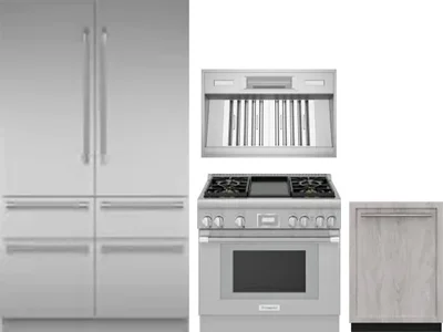4 Piece Package Includes Refrigerator, Range, Hood And Dishwasher