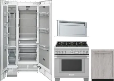 5 Piece Package Includes Refrigerator, Freezer, Range, Hood And Dishwasher