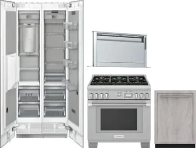 5 Piece Package Includes Refrigerator, Freezer, Range, Hood And Dishwasher