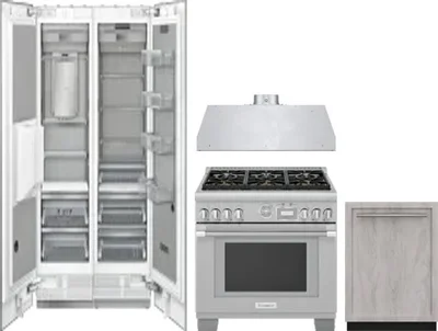 5 Piece Package Includes Refrigerator, Freezer, Range, Hood And Dishwasher