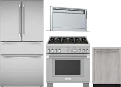4 Piece Package Includes Refrigerator, Range, Hood And Dishwasher