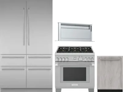 4 Piece Package Includes Refrigerator, Range, Hood And Dishwasher