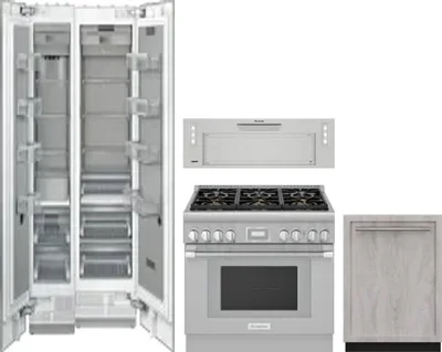 5 Piece Package Includes Refrigerator, Freezer, Range, Hood And Dishwasher