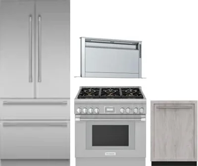 4 Piece Package Includes Refrigerator, Range, Hood And Dishwasher