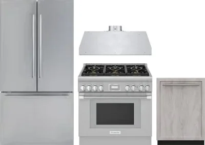 4 Piece Package Includes Refrigerator, Range, Hood And Dishwasher