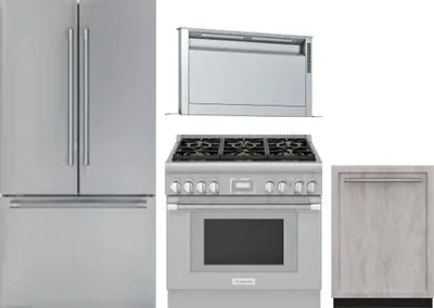 4 Piece Package Includes Refrigerator, Range, Hood And Dishwasher