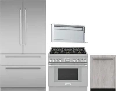 4 Piece Package Includes Refrigerator, Range, Hood And Dishwasher