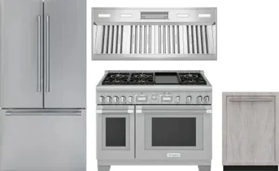 4 Piece Package Includes Refrigerator, Range, Hood And Dishwasher