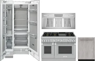 5 Piece Package Includes Refrigerator, Freezer, Range, Hood And Dishwasher