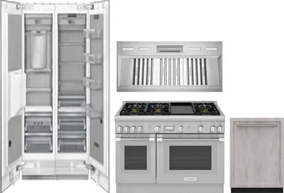 5 Piece Package Includes Refrigerator, Freezer, Range, Hood And Dishwasher
