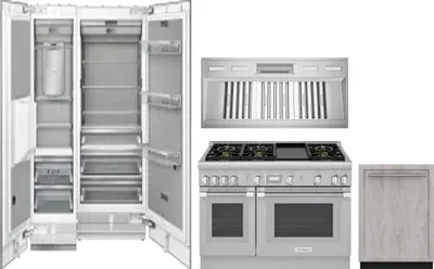 5 Piece Package Includes Refrigerator, Freezer, Range, Hood And Dishwasher