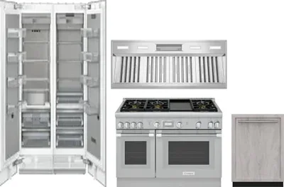 5 Piece Package Includes Refrigerator, Freezer, Range, Hood And Dishwasher