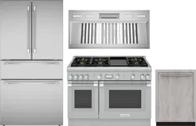4 Piece Package Includes Refrigerator, Range, Hood And Dishwasher