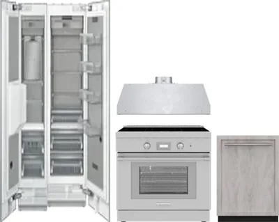 5 Piece Package Includes Refrigerator, Freezer, Range, Hood And Dishwasher