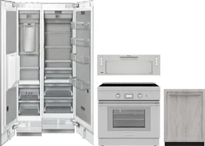5 Piece Package Includes Refrigerator, Freezer, Range, Hood And Dishwasher