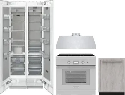 5 Piece Package Includes Refrigerator, Freezer, Range, Hood And Dishwasher