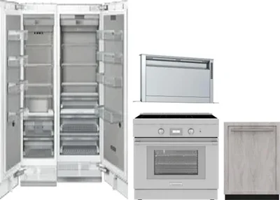 5 Piece Package Includes Refrigerator, Freezer, Range, Hood And Dishwasher