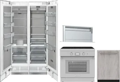 5 Piece Package Includes Refrigerator, Freezer, Range, Hood And Dishwasher