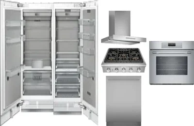 6 Piece Package Includes Refrigerator, Freezer, Cooktop, Wall Oven, Hood And Dishwasher