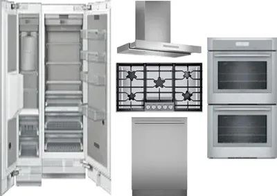 6 Piece Package Includes Refrigerator, Freezer, Cooktop, Wall Oven, Hood And Dishwasher