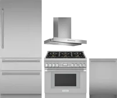 4 Piece Package Includes Refrigerator, Range, Hood And Dishwasher