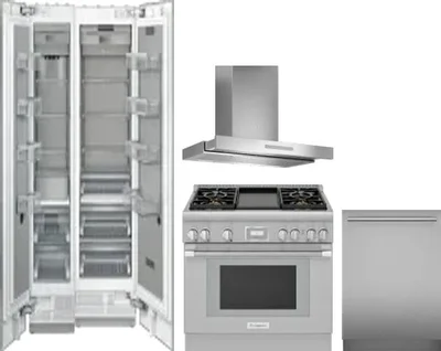 5 Piece Package Includes Refrigerator, Freezer, Range, Hood And Dishwasher