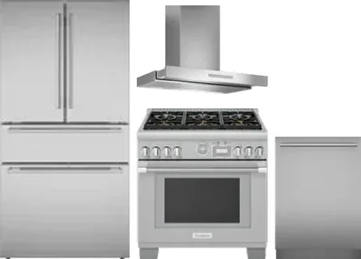 4 Piece Package Includes Refrigerator, Range, Hood And Dishwasher