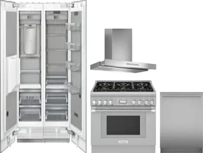 5 Piece Package Includes Refrigerator, Freezer, Range, Hood And Dishwasher