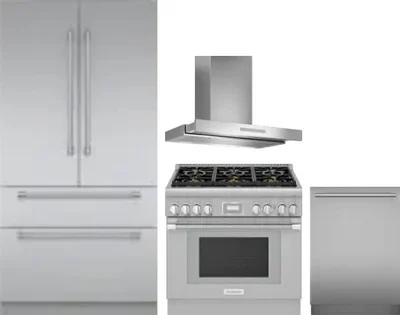 4 Piece Package Includes Refrigerator, Range, Hood And Dishwasher