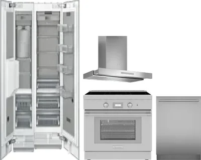 5 Piece Package Includes Refrigerator, Freezer, Range, Hood And Dishwasher