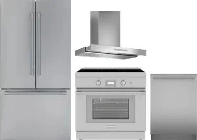 4 Piece Package Includes Refrigerator, Range, Hood And Dishwasher