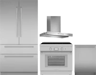 4 Piece Package Includes Refrigerator, Range, Hood And Dishwasher