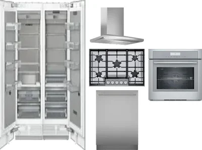 6 Piece Package Includes Refrigerator, Freezer, Cooktop, Wall Oven, Hood And Dishwasher