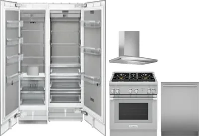 5 Piece Package Includes Refrigerator, Freezer, Range, Hood And Dishwasher