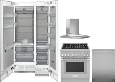 5 Piece Package Includes Refrigerator, Freezer, Range, Hood And Dishwasher