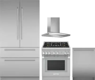 4 Piece Package Includes Refrigerator, Range, Hood And Dishwasher