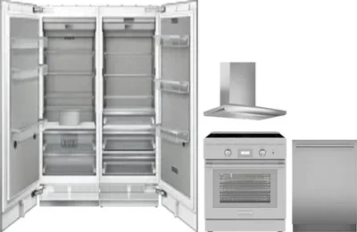 5 Piece Package Includes Refrigerator, Freezer, Range, Hood And Dishwasher