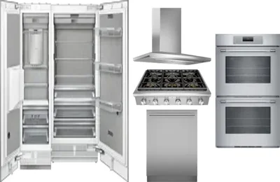6 Piece Package Includes Refrigerator, Freezer, Cooktop, Wall Oven, Hood And Dishwasher