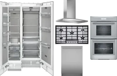 6 Piece Package Includes Refrigerator, Freezer, Cooktop, Wall Oven, Hood And Dishwasher