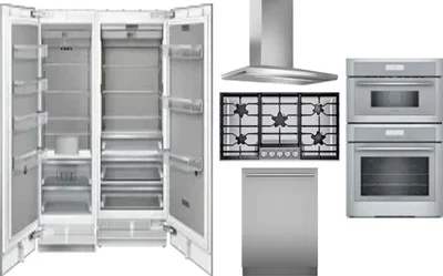 6 Piece Package Includes Refrigerator, Freezer, Cooktop, Wall Oven, Hood And Dishwasher
