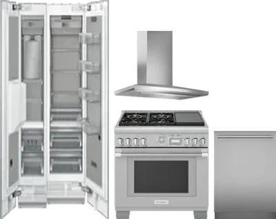 5 Piece Package Includes Refrigerator, Freezer, Range, Hood And Dishwasher