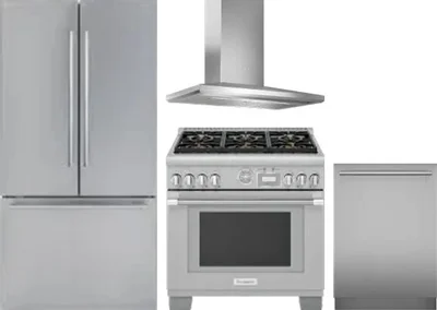 4 Piece Package Includes Refrigerator, Range, Hood And Dishwasher