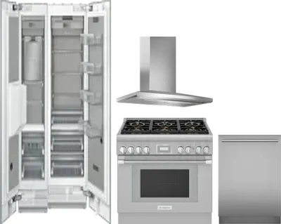 5 Piece Package Includes Refrigerator, Freezer, Range, Hood And Dishwasher