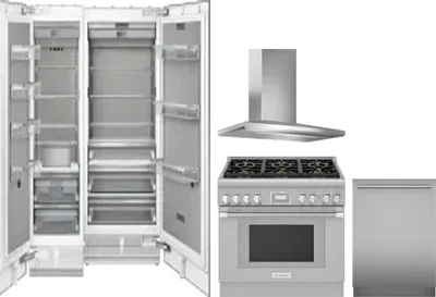 5 Piece Package Includes Refrigerator, Freezer, Range, Hood And Dishwasher