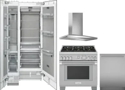 5 Piece Package Includes Refrigerator, Freezer, Range, Hood And Dishwasher