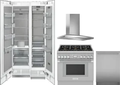 5 Piece Package Includes Refrigerator, Freezer, Range, Hood And Dishwasher
