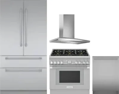 4 Piece Package Includes Refrigerator, Range, Hood And Dishwasher