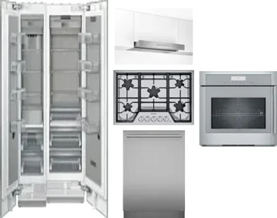 6 Piece Package Includes Refrigerator, Freezer, Cooktop, Wall Oven, Hood And Dishwasher